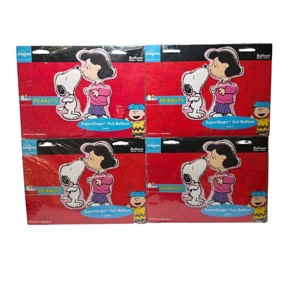 Anagram Peanuts Snoopy Lucy Love SuperShape Foil Balloon 30x26 Vintage NEW NOS